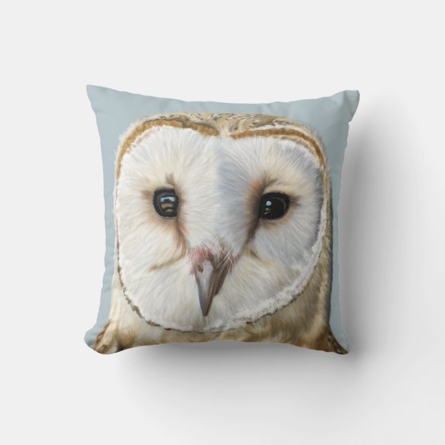 Beautiful Barn Owl Cushion (Front)