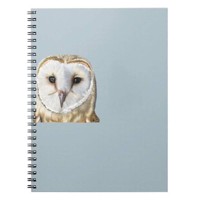 Beautiful Barn Owl Soft Cover Notebook (Front)