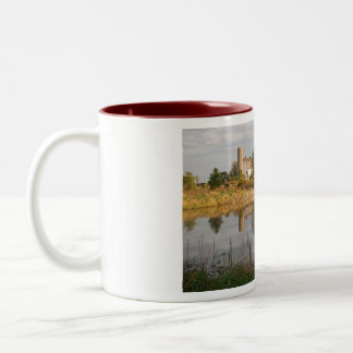 Beautiful Barn reflected in the Pond Two-Tone Coffee Mug