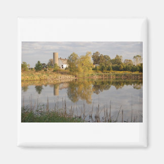 Beautiful Barn Reflected in the Water Magnet