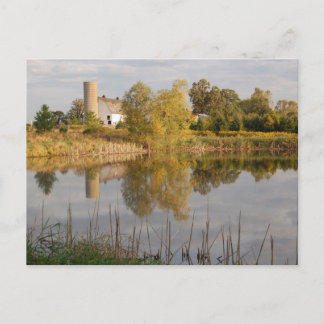 Beautiful Barn Reflected in the Water Postcard