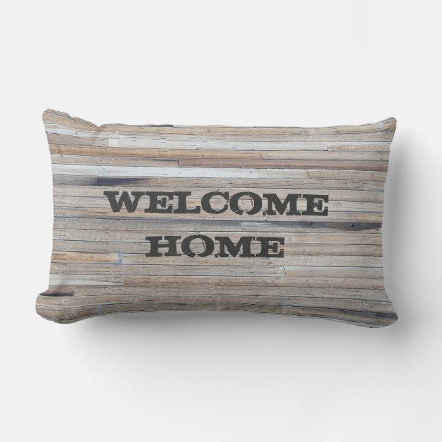 Beautiful Barnwood Pillow - Customise Text (Front)