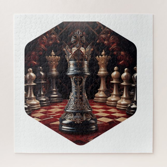 Beautiful Baroque Styled Chess Piece - The Queen Jigsaw Puzzle (Vertical)