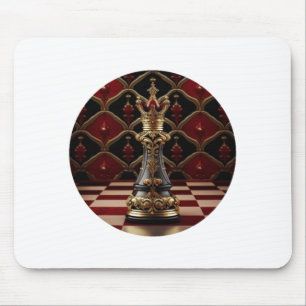 Beautiful Baroque Styled Chess Piece - The Queen Mouse Mat