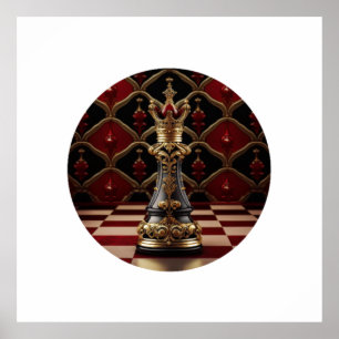 Beautiful Baroque Styled Chess Piece - The Queen Poster