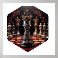 Beautiful Baroque Styled Chess Piece - The Queen