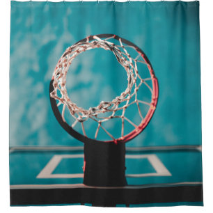 Beautiful Basketball Artwork Shower Curtain