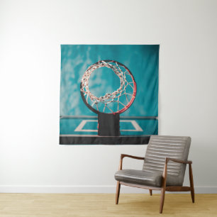 Beautiful Basketball Artwork Tapestry