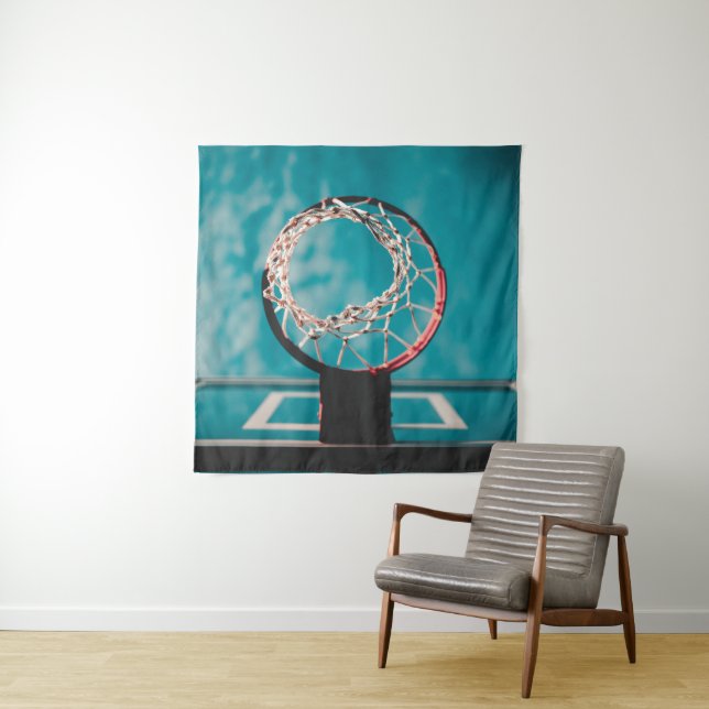 Beautiful Basketball Artwork Tapestry (In Situ)
