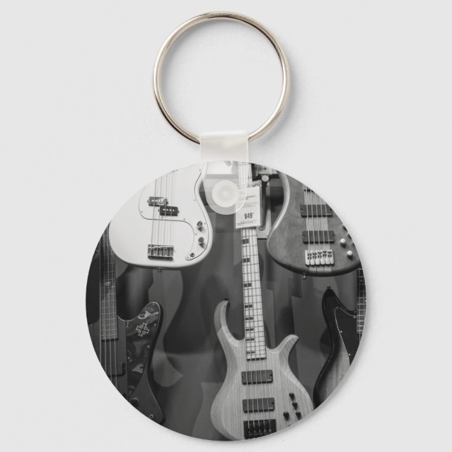 Beautiful Bass Guitar Key Ring (Front)