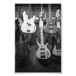 Beautiful Bass Guitar Photo Print