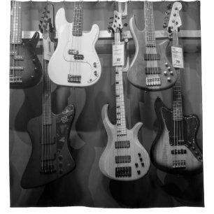 Beautiful Bass Guitar Shower Curtain