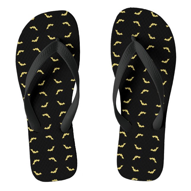 Beautiful Bat Flip Flops by Poet Adiela Akoo (Footbed)