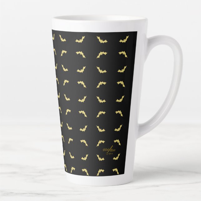 Beautiful Bat Latte Mug by Poet Adiela Akoo (Right)