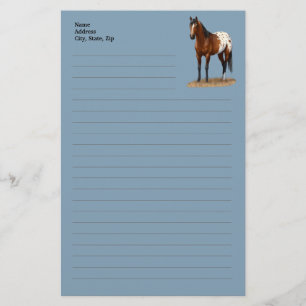 Beautiful Bay Appaloosa Horse Stationery