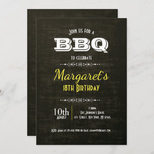 Beautiful BBQ Birthday Party Invite