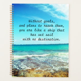 Beautiful Beach and a Perfect Motivational Quote Planner