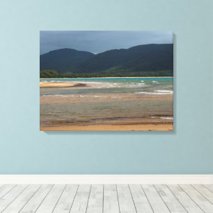 Beautiful beach and ocean panorama landscape canvas print