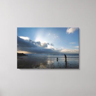 Beautiful beach and sky canvas print