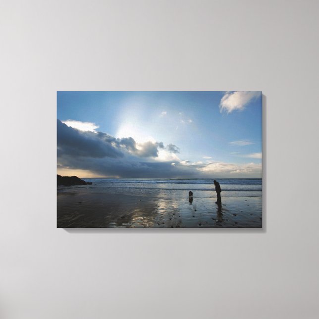 Beautiful beach and sky canvas print (Front)