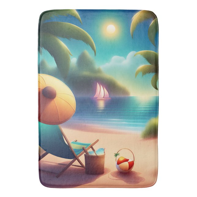 beautiful beach bath mat (Front Vertical)