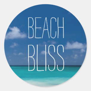 Beautiful Beach Bliss Classic Round Sticker
