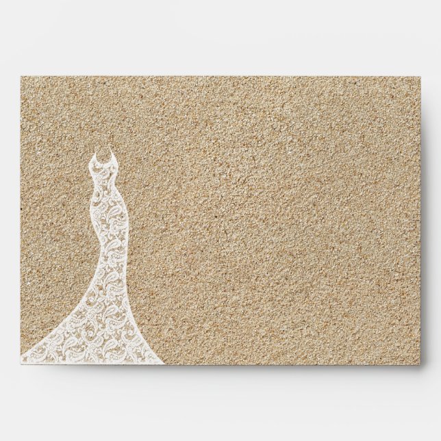 Beautiful Beach Bridal Shower Envelope (Front)