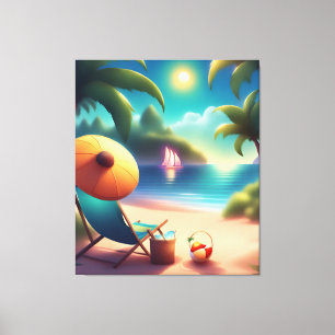 beautiful beach canvas print