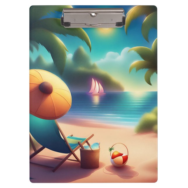 beautiful beach clipboard (Front)