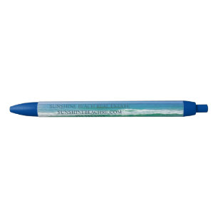 Beautiful Beach Custom Ocean Vacation Business Black Ink Pen