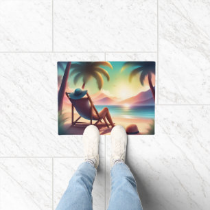 beautiful beach doormat