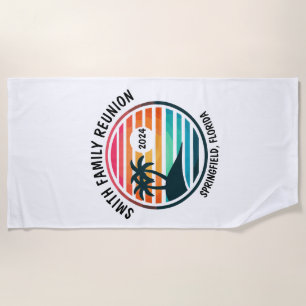Beautiful Beach, Family Reunion, Custom Vacation Beach Towel