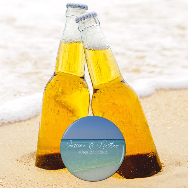  Beautiful Beach Horizon Personalised Wedding Bottle Opener (Creator Uploaded)