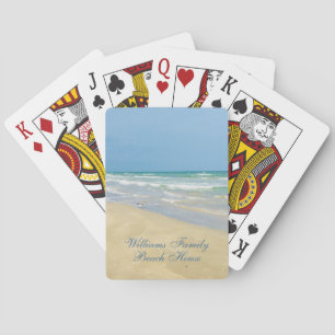 Beautiful Beach House Custom Coastal Photo Seaside Playing Cards