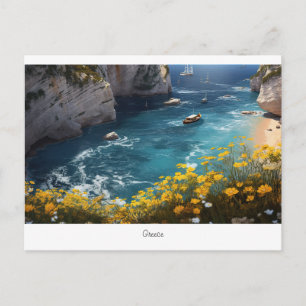Beautiful beach in Greece Postcard