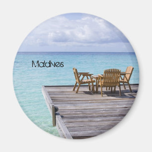 Beautiful beach in maldives magnet