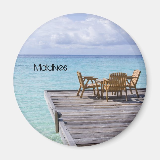 Beautiful beach in maldives magnet (Front)