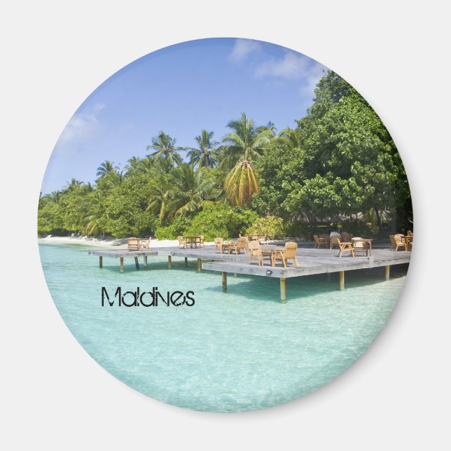 Beautiful beach in maldives magnet (Front)