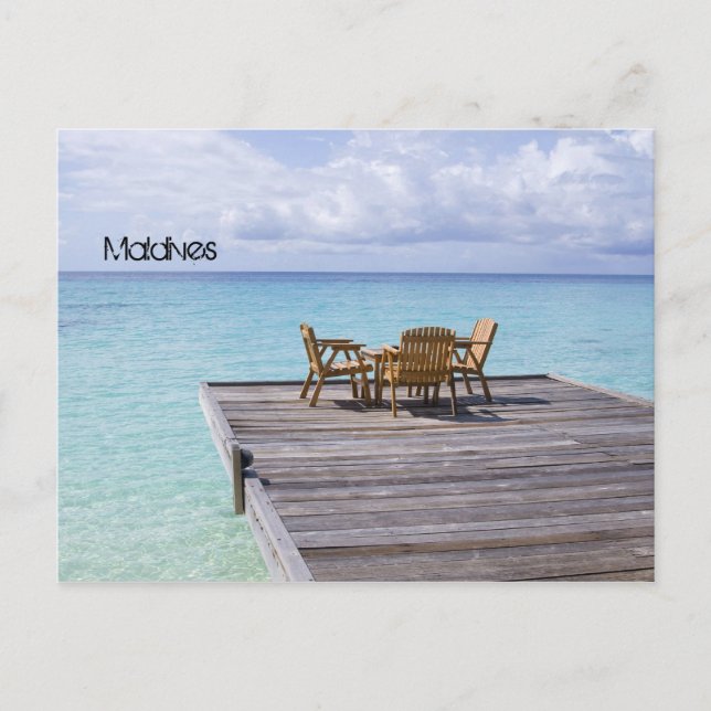 Beautiful beach in maldives postcard (Front)