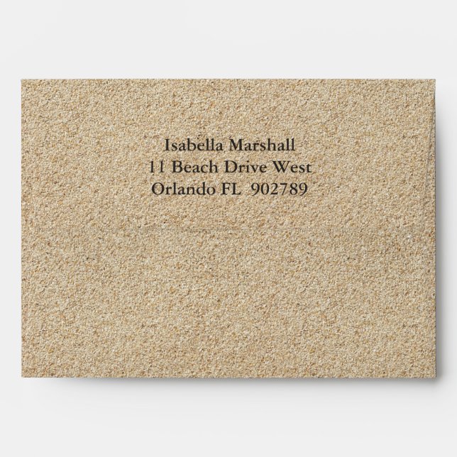 Beautiful Beach Invitation Envelope (Back (Top Flap))