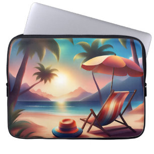 beautiful beach laptop sleeve