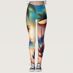 beautiful beach leggings