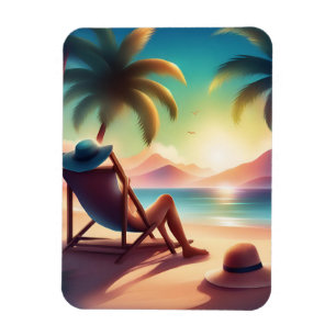 beautiful beach magnet