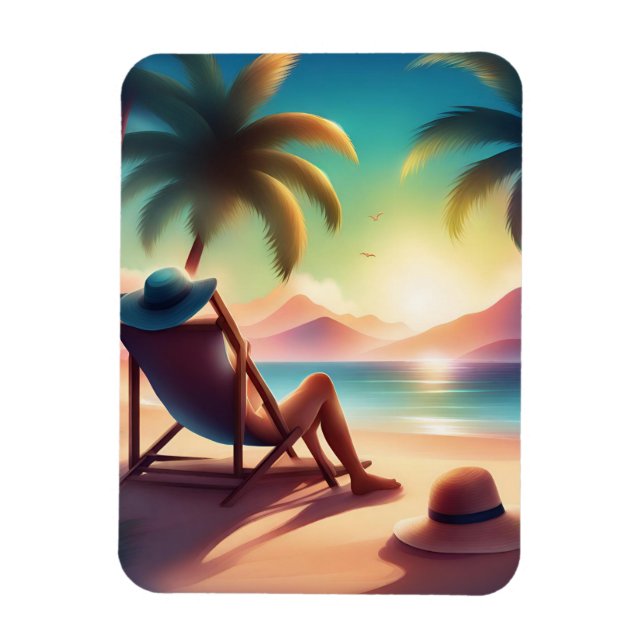 beautiful beach magnet (Vertical)
