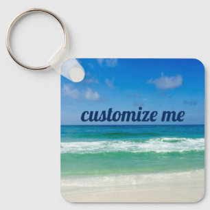 Beautiful Beach Photography Custom Seaside Key Ring