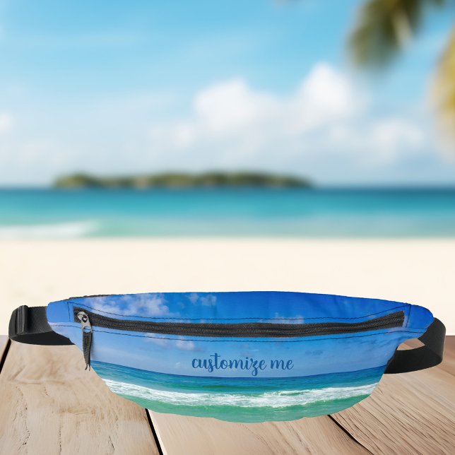 Beautiful Beach Photography Personalised Vacation Bum Bags (Creator Uploaded)