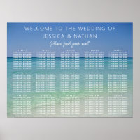 Beautiful Beach Photography Wedding Seating Chart