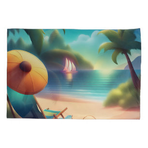 beautiful beach pillowcase