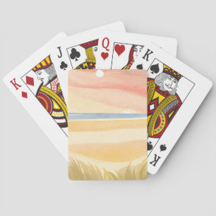 beautiful beach playing cards