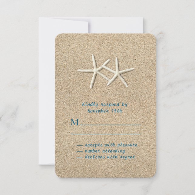 Beautiful Beach RSVP Card (Front)